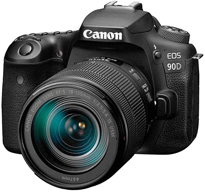 Cámara Fotográfica Canon de 32 megapíxeles con lente 18-135mm modelo EOS  90D Santa Cruz